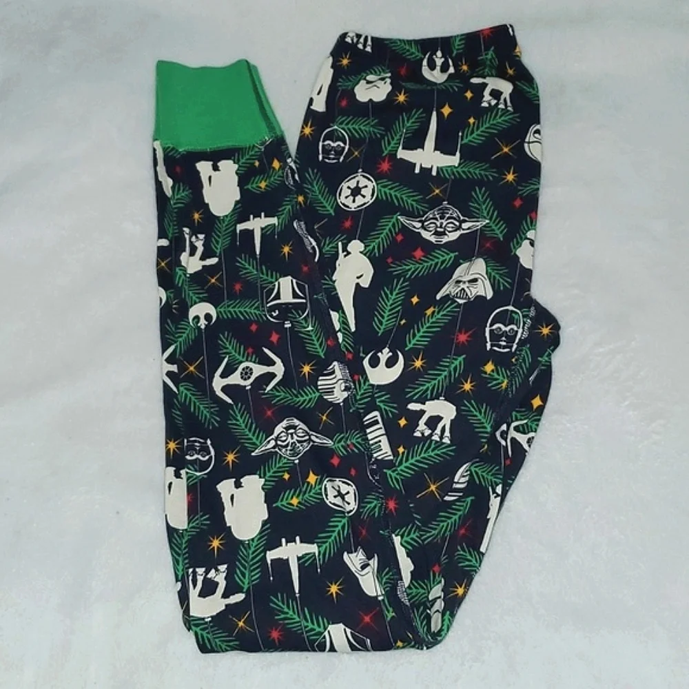 STAR WARS Holiday Long John Pajama Set Kids Size S-M (READ)